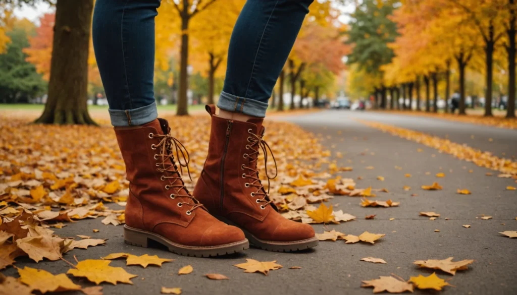 bottes plates en daim